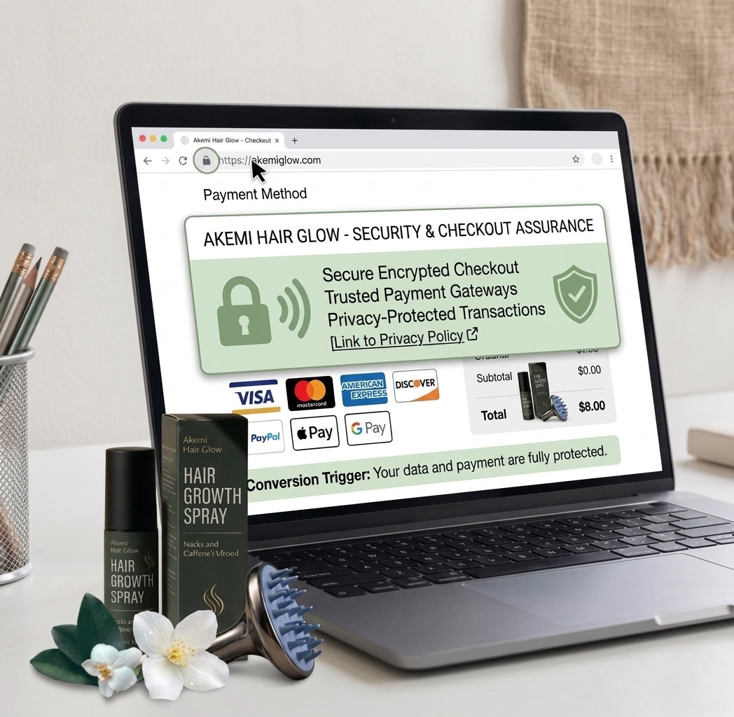 Akemi Hair Glow secure checkout and payment assurance